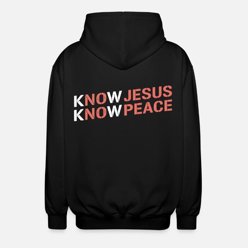 Know Jesus Know Peace Gradient - Veste à capuche unisexe - noir