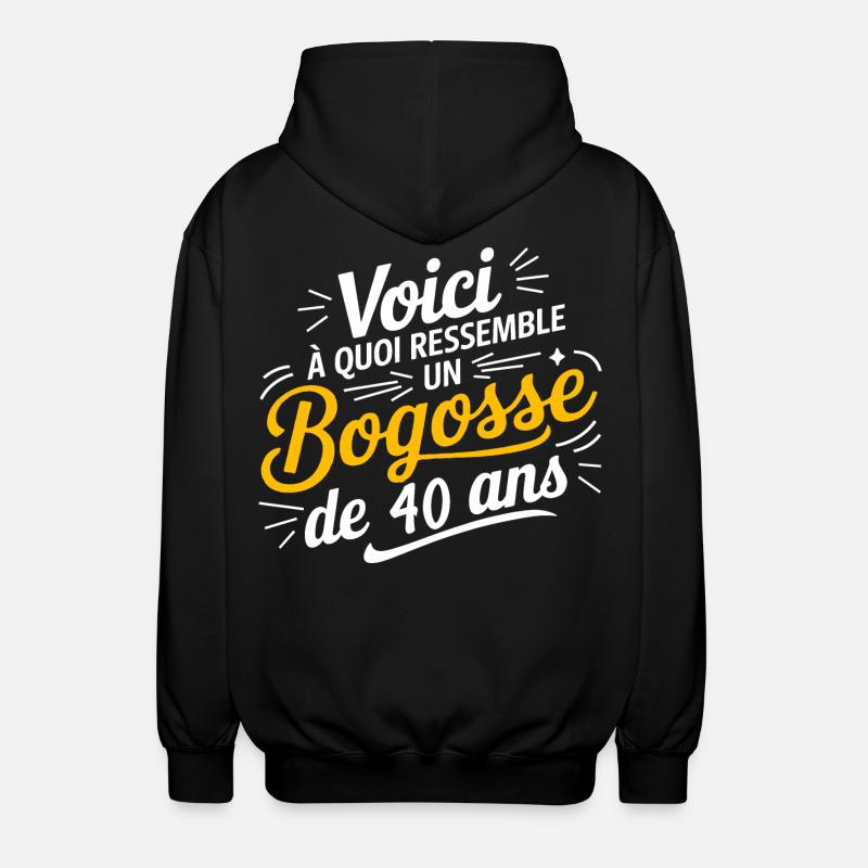 BOGOSSE DE 40 - Veste à capuche unisexe - noir