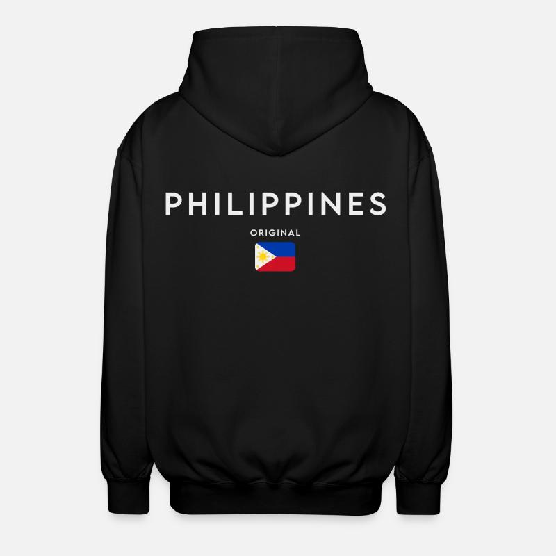 Drapeau philippin, fierté philippine - Veste à capuche unisexe - noir