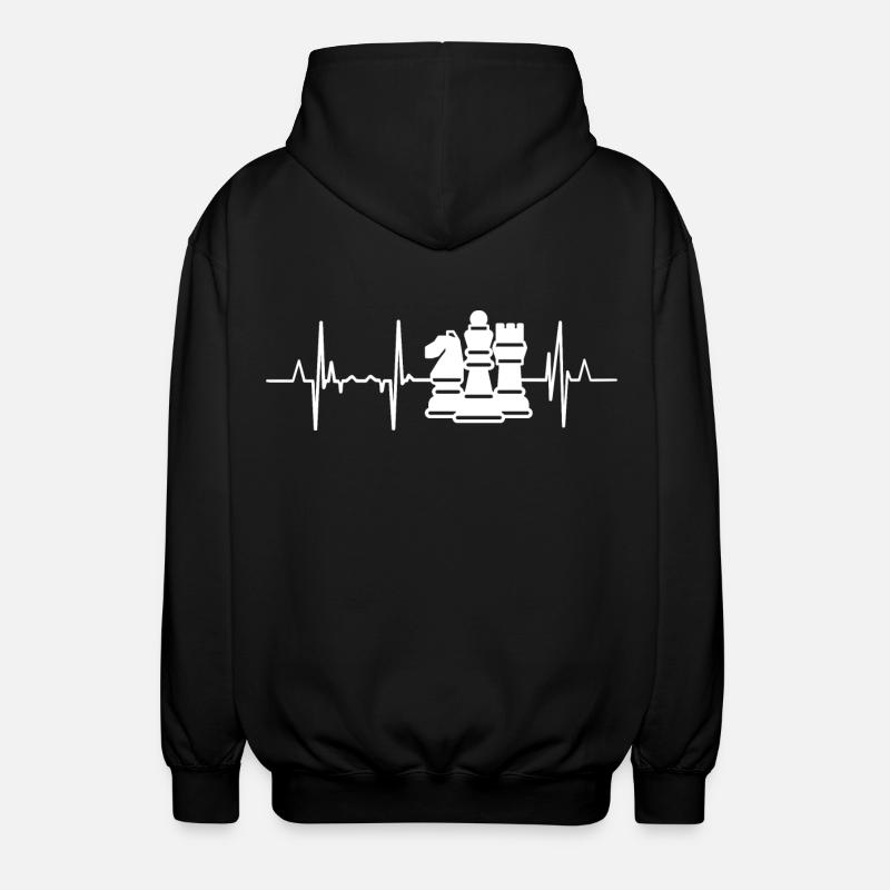 Palpitations cardiaques d’échecs - Veste à capuche unisexe - noir