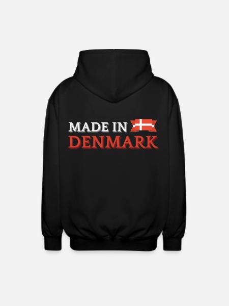 Made in Denmark, Danish pride - Unisex Hooded Jacket - black