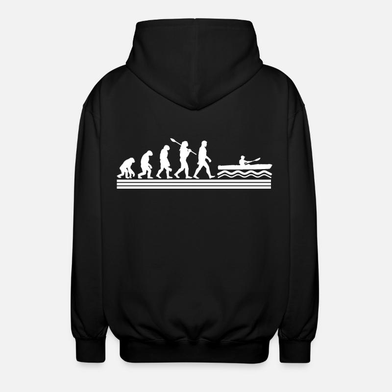 Évolution du kayak - Veste à capuche unisexe - noir