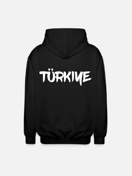Türkiye Lettering - Unisex Hooded Jacket - black