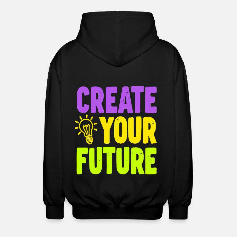 Create Your Future Glühbirne - Unisex Kapuzenjacke - Schwarz