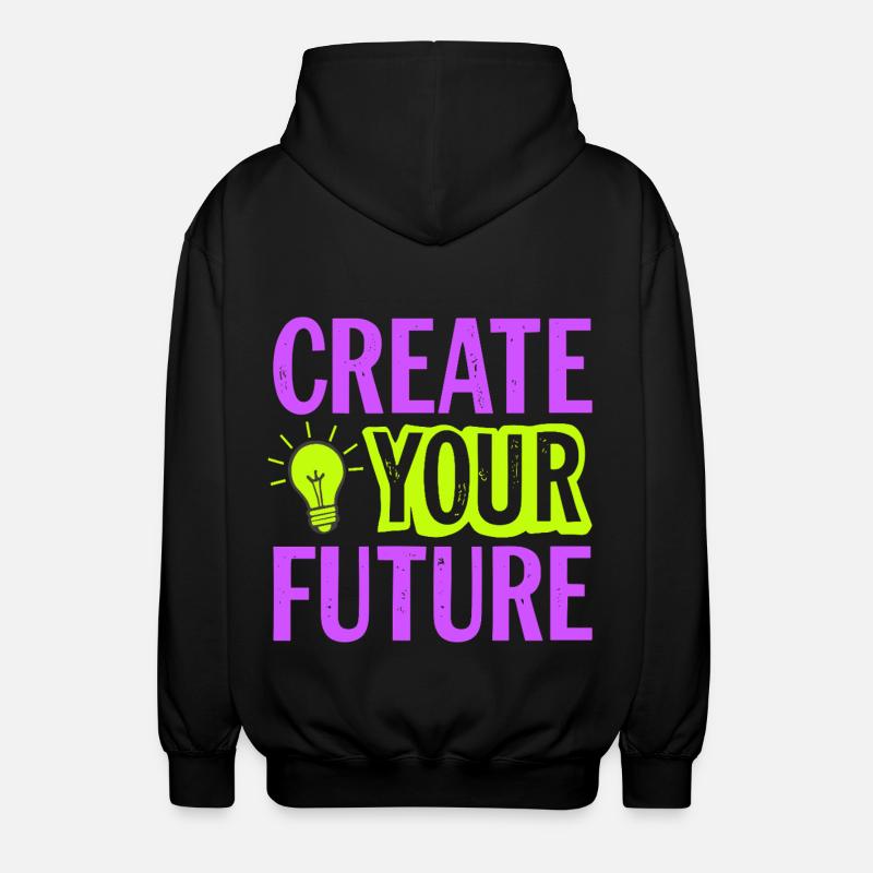 Create Your Future Glühbirne - Unisex Kapuzenjacke - Schwarz
