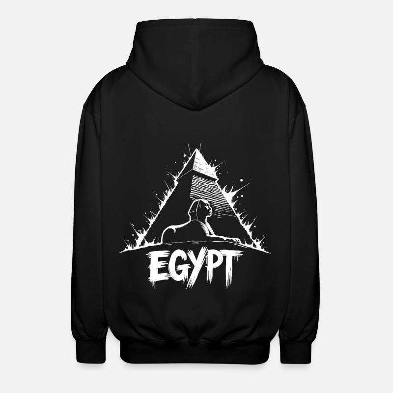 Ägypten Sphinx Pyramide - Unisex Kapuzenjacke - Schwarz