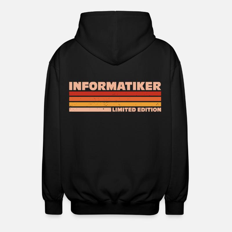 Informatiker Informatikerin Informatik - Unisex Kapuzenjacke - Schwarz