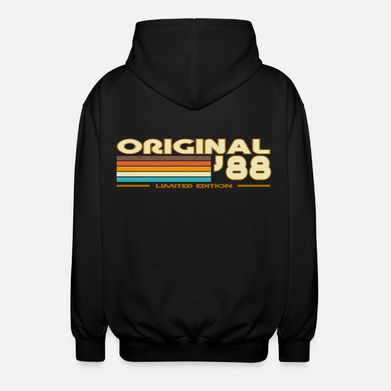 Original 88 Retro Stripes - Veste à capuche unisexe - noir