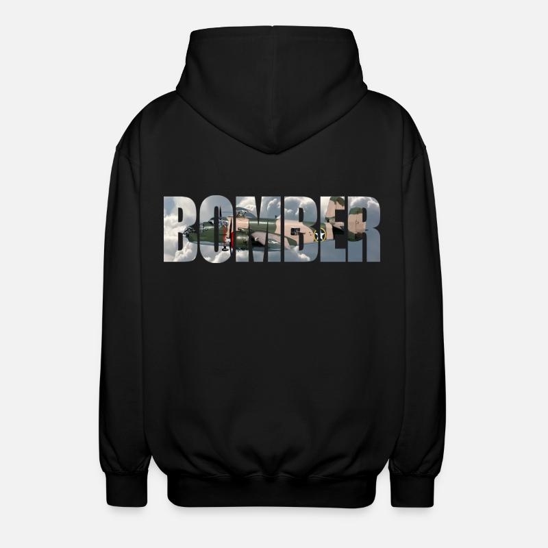 Bomber B-25 Mitchell - Unisex Kapuzenjacke - Schwarz