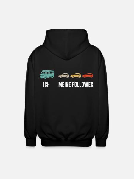 Busfahrer Und Meine Follower - Unisex Kapuzenjacke - Schwarz