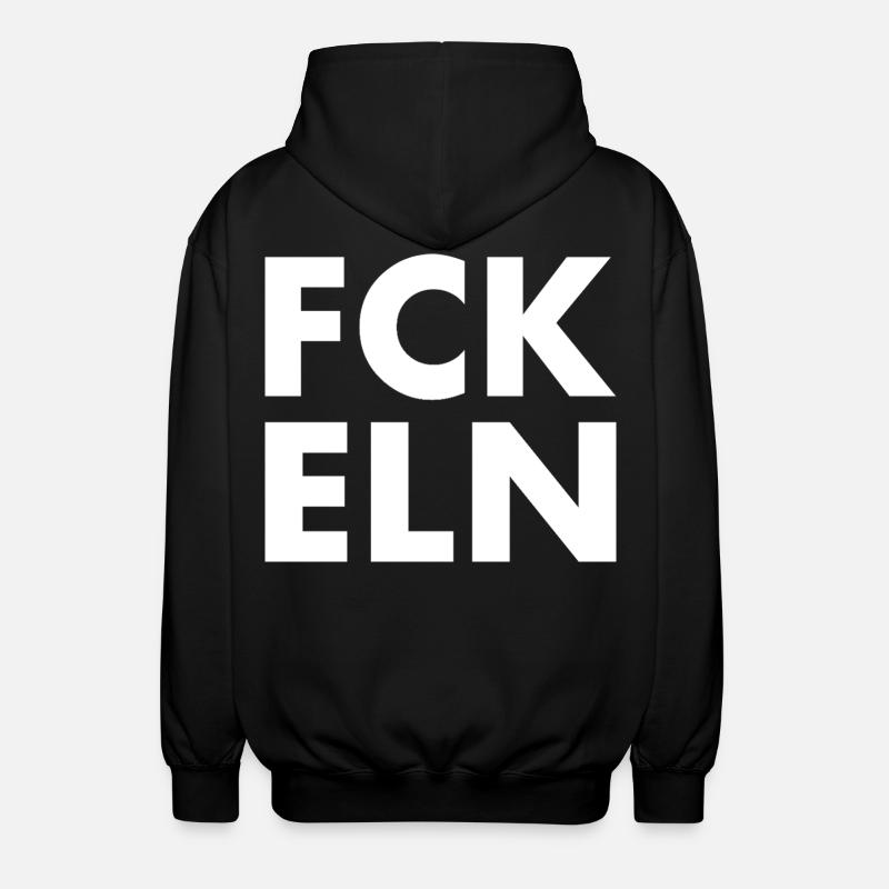 Fck eln - Unisex Kapuzenjacke - Schwarz