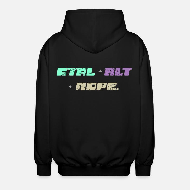 CTRL ALT : Non - Veste à capuche unisexe - noir