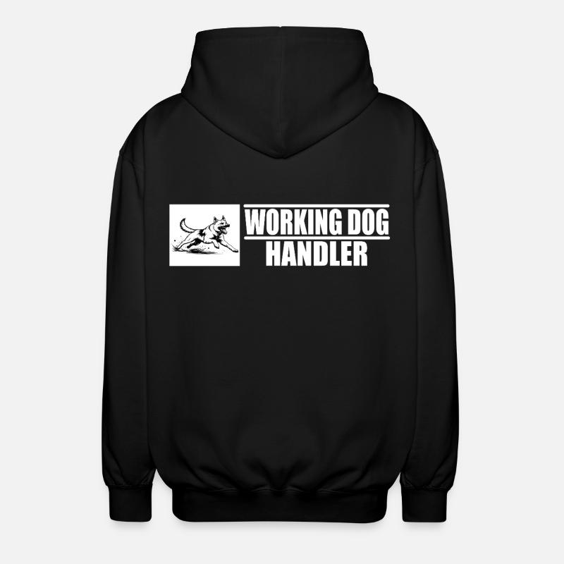 Working Dog Handler Motiv  - Unisex Kapuzenjacke - Schwarz
