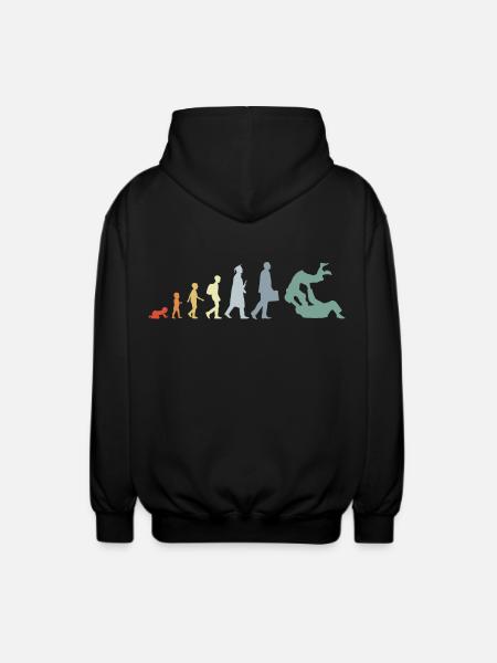 Vintage Judo Evolution - Unisex hættejakke. - sort