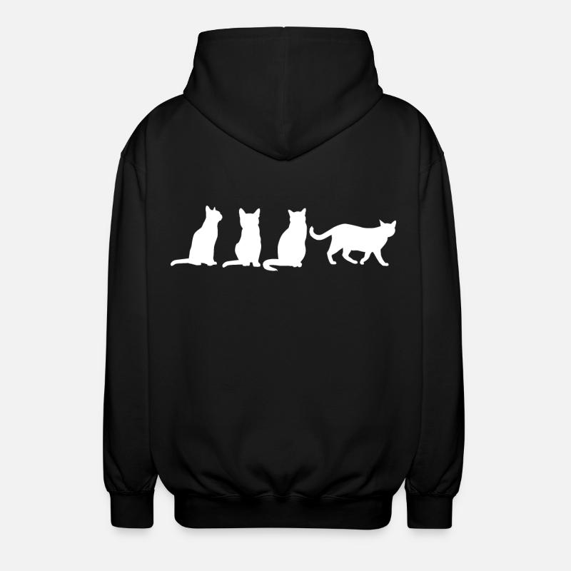 Drôles de chats - Veste à capuche unisexe - noir