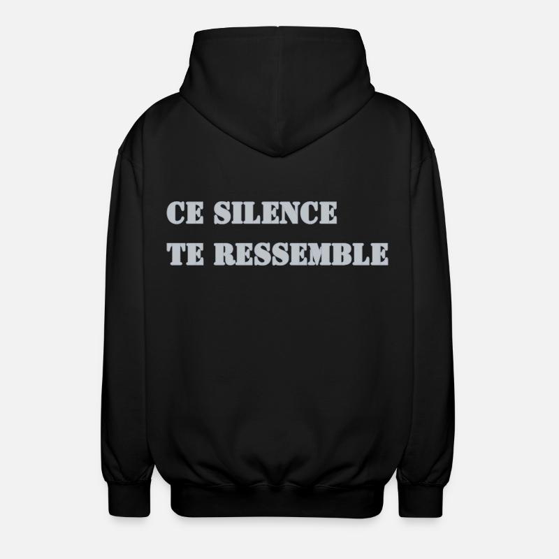 CE SILENCE TE RESSEMBLE - Veste à capuche unisexe - noir
