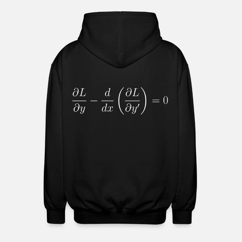 Euler-Lagrange-Gleichungsfundamentalphysik - Unisex Kapuzenjacke - Schwarz