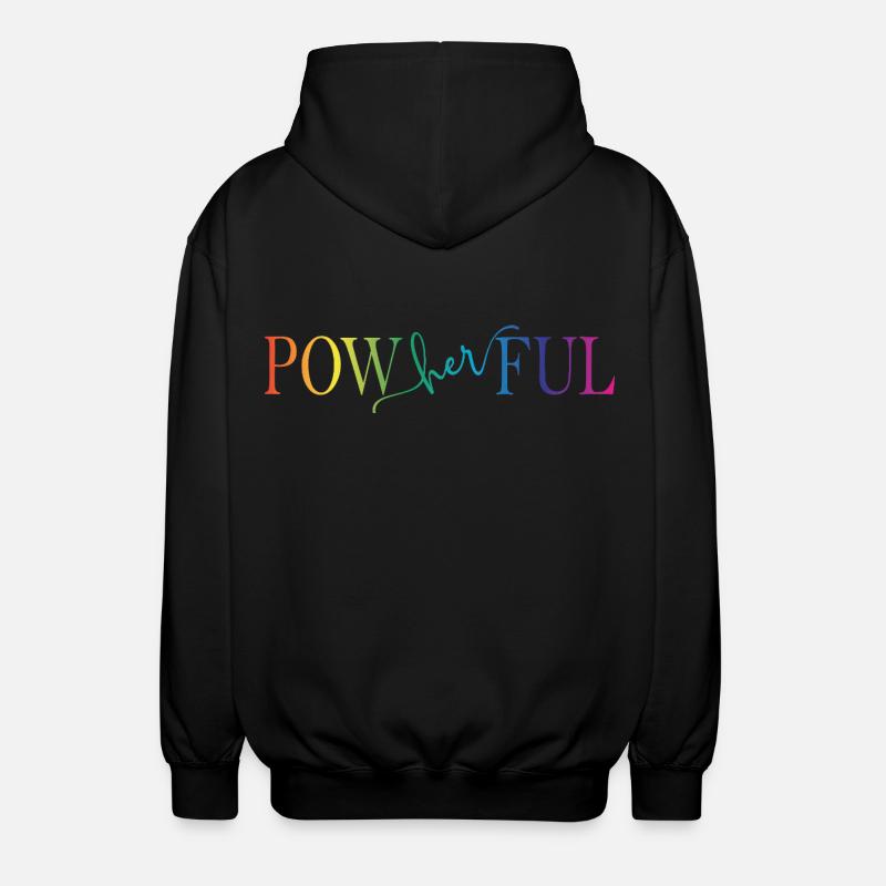 Powherful - Unisex Hooded Jacket - black