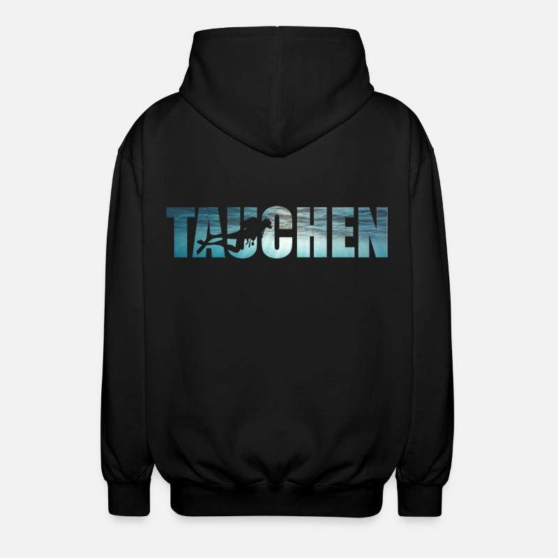 Taucher Dive Divemaster Tauchen Diver - Unisex Kapuzenjacke - Schwarz