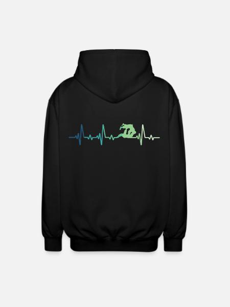Jiu Jitsu Heartbeat Jiu-Jitsu - Unisex Hooded Jacket - black