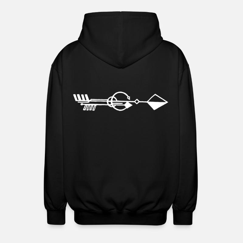 Flèche blanche étrange - Veste à capuche unisexe - noir