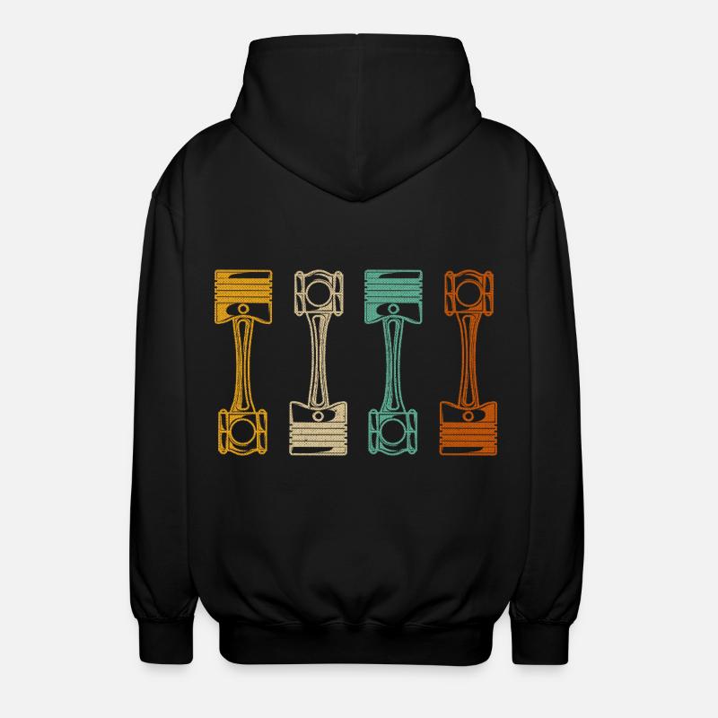 Mécanicien de voitures rétro - Veste à capuche unisexe - noir