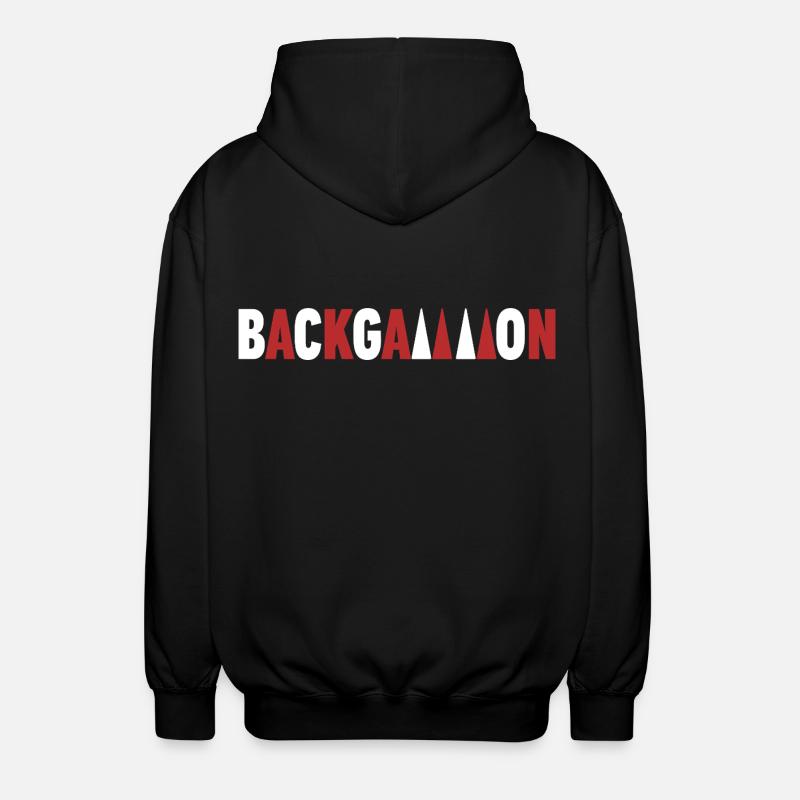 backgammon - Unisex Hooded Jacket - black