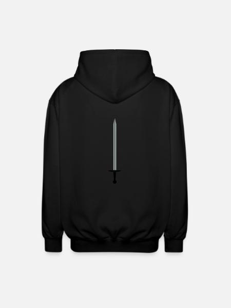épée bichrome - Veste à capuche unisexe - noir
