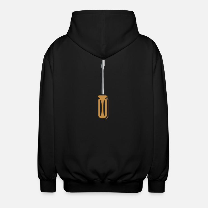 Screwdriver Tool Design for Craftsmen - Unisex Hooded Jacket - black