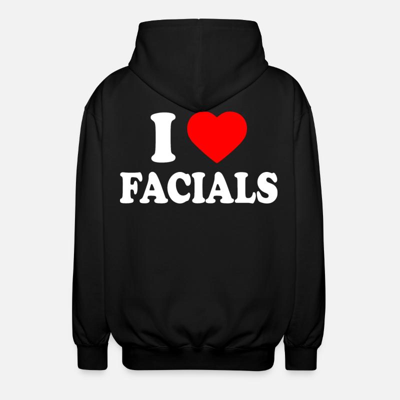 I love facials - Unisex Kapuzenjacke - Schwarz