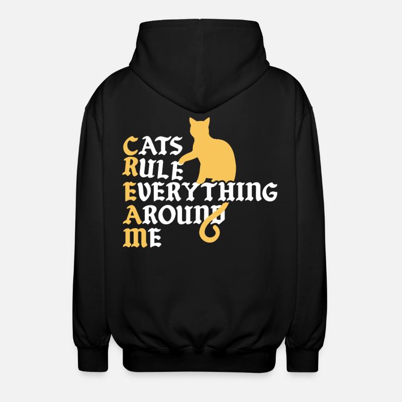 Cats Rule Everything Around - Unisex Hooded Jacket - black