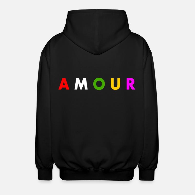 Amour - Veste à capuche unisexe - noir