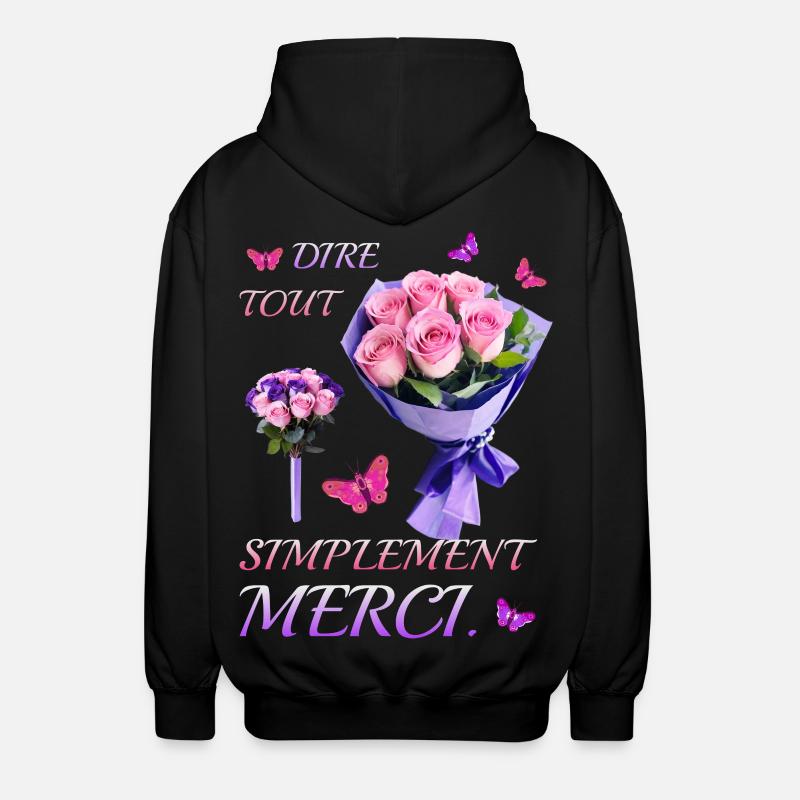 Dites simplement merci. - Veste à capuche unisexe - noir