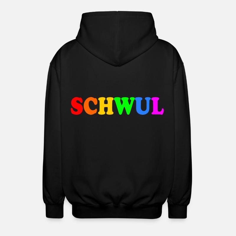 Schwul - Unisex Kapuzenjacke - Schwarz
