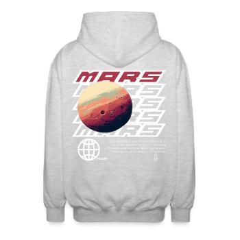 Mars - Veste à capuche unisexe - gris clair chiné - Dos - AI Model Male 185 light (185cm)