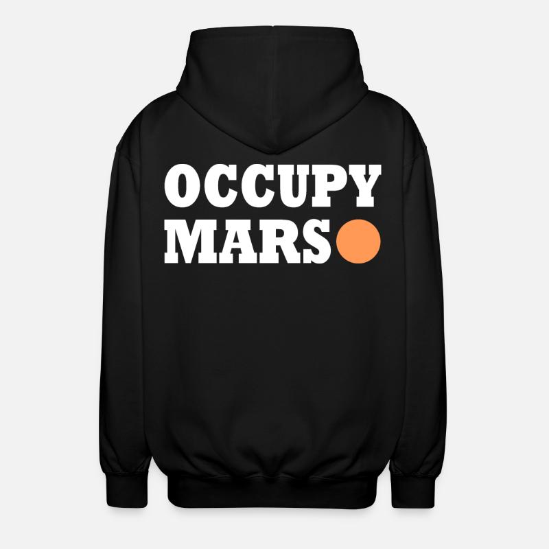 Occupy Mars - Unisex Hooded Jacket - black