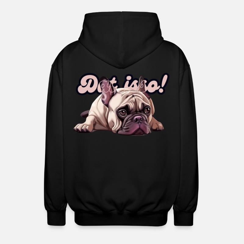 Hunde im Ruhrpott, Dat isso - Unisex Kapuzenjacke - Schwarz