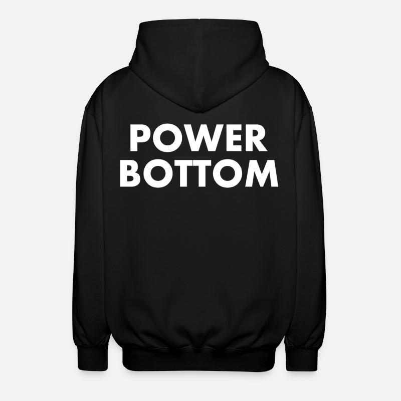 Power bottom - Unisex Kapuzenjacke - Schwarz