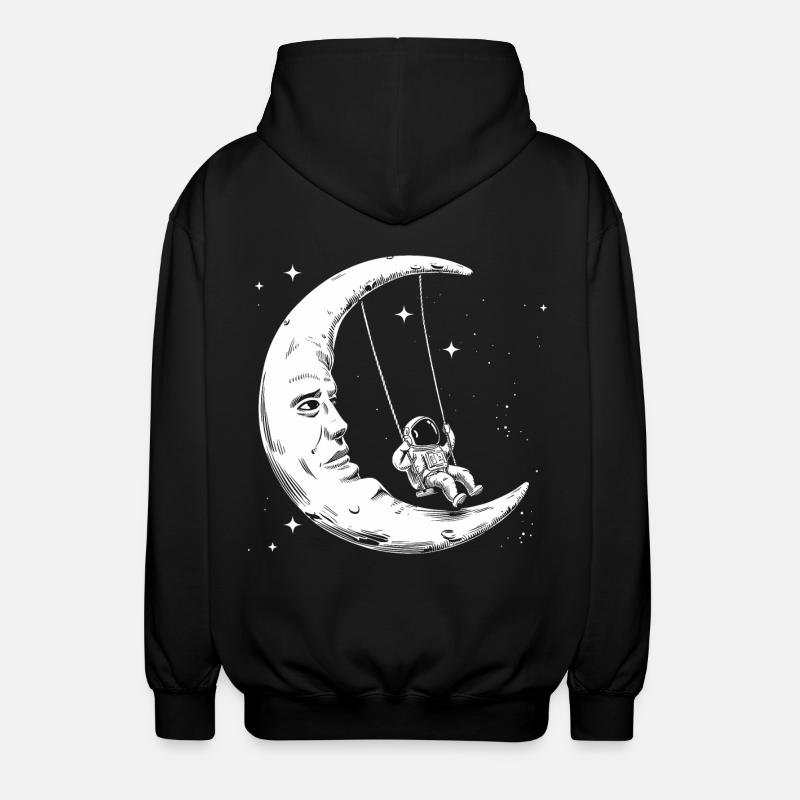 Balançoires lunaires d’astronaute - Veste à capuche unisexe - noir