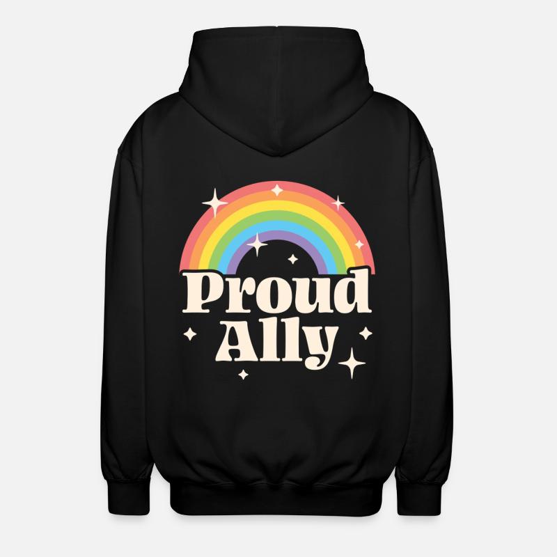 Stolzer Verbündeter - Unisex Kapuzenjacke - Schwarz