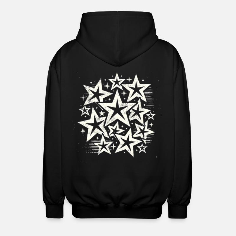 Sterne Gestirn Sternchen Geschenk Sternenhimmel - Unisex Kapuzenjacke - Schwarz