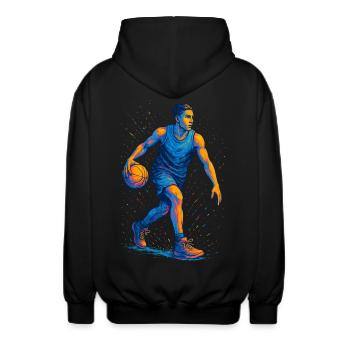 Basket-ball Basketteur Basketteur Joueur Homme - Veste à capuche unisexe - noir - Dos - AI Model Male 185 light (185cm)