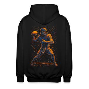 Football Joueur de football Homme - Veste à capuche unisexe - noir - Dos - AI Model Male 185 light (185cm)