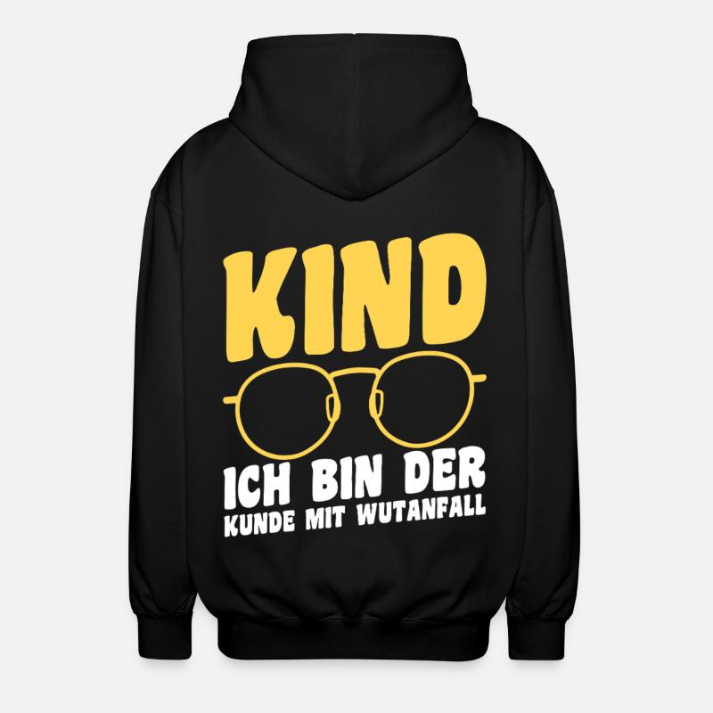 Tochter Sohn - Unisex Kapuzenjacke - Schwarz