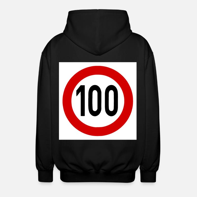 Speed limit 100 - Unisex Hooded Jacket - black