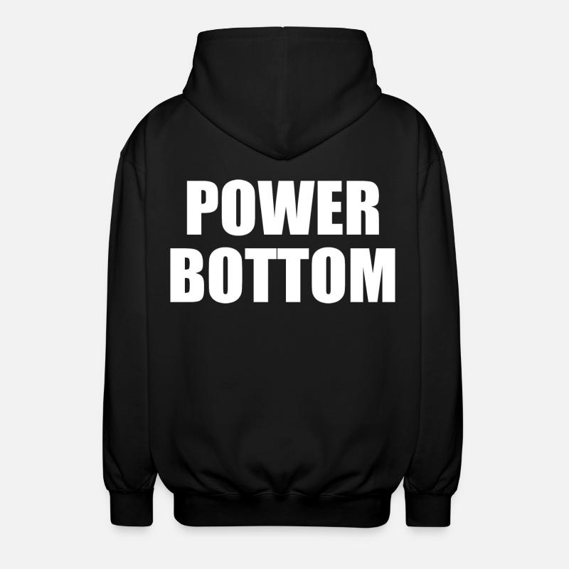 Power bottom - Unisex Kapuzenjacke - Schwarz