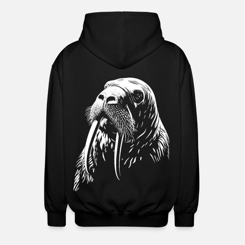 Walrus - Unisex Kapuzenjacke - Schwarz