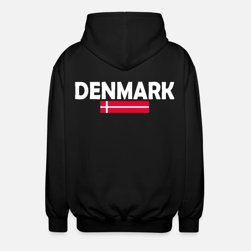 Drapeau du Danemark - Veste à capuche unisexe - noir