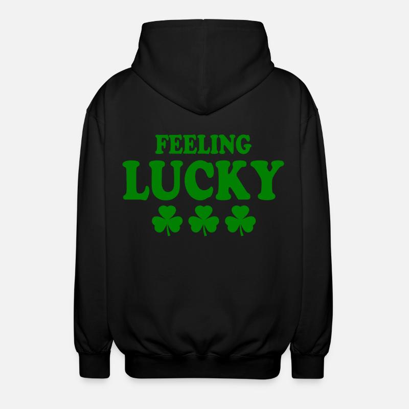 feeling lucky - Unisex Hooded Jacket - black