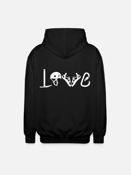 Love Climbing - Unisex Hooded Jacket - black